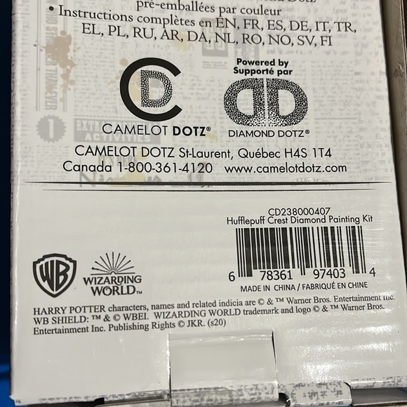Camelot Dotz HUFFLEPUFF CREST Harry Potter complete Diamond Painting Kit NEW - Picture 6 of 11